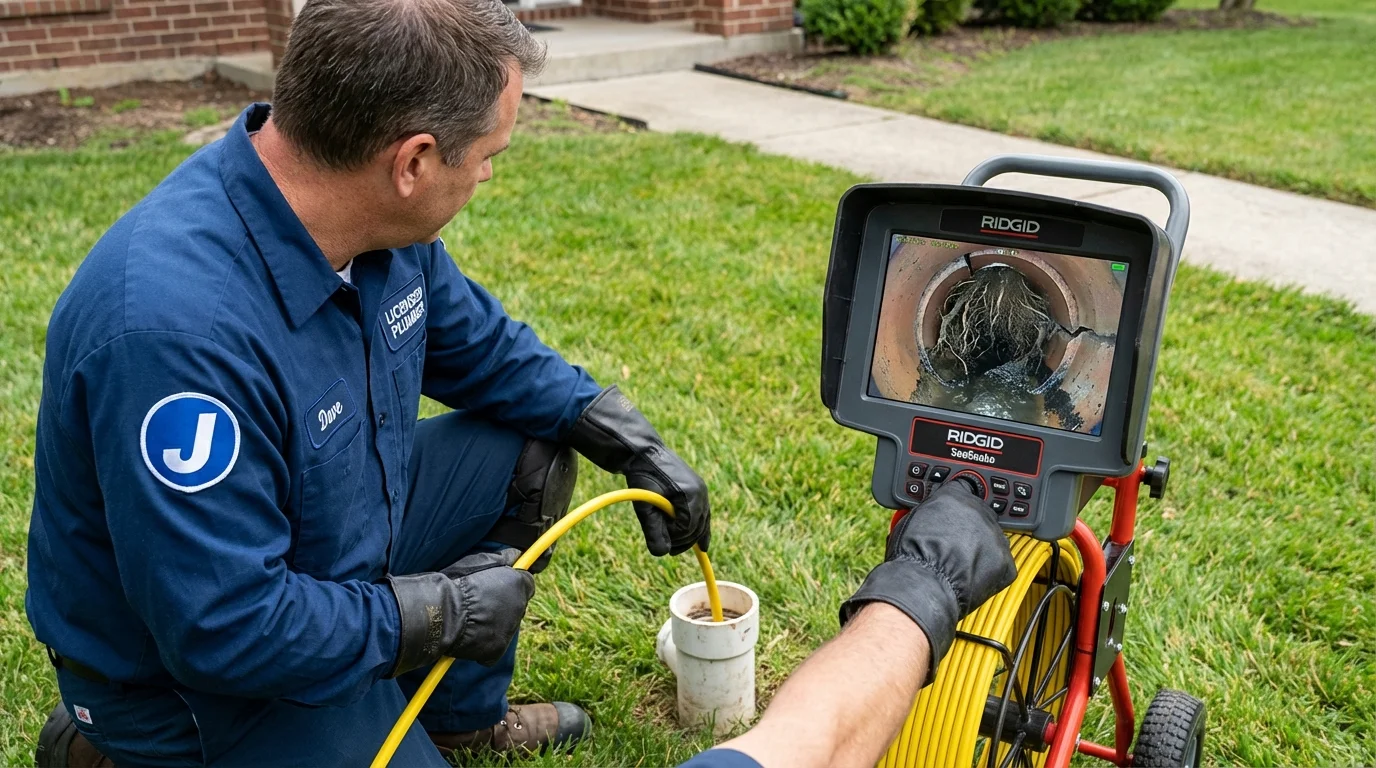 Sewer camera inspection being performed by Johns Plumbing LLC in Flatwoods